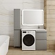 Style Line Тумба с раковиной под стиральную машину Даллас 110 R Люкс Plus серая – картинка-16